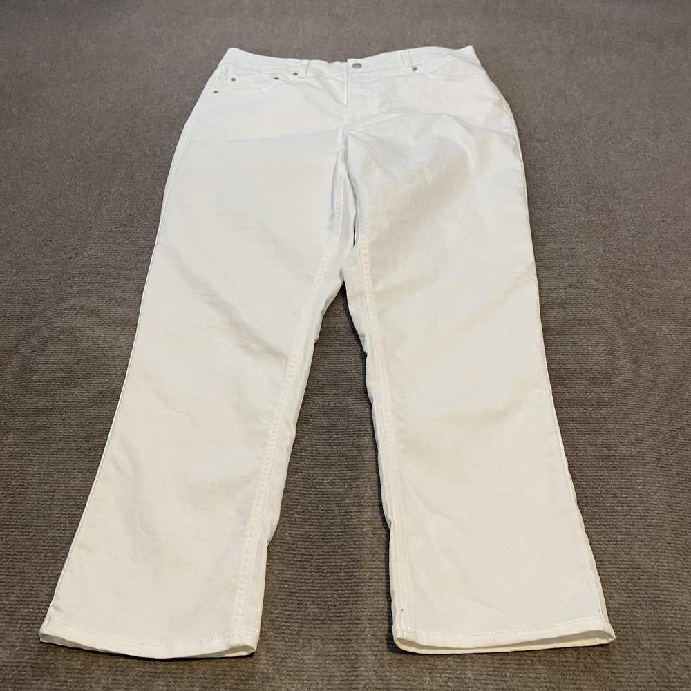 Frye Jeans Womens 12/31 White Straight Leg‎ Stretch Denim 5 Pocket Pants Casual